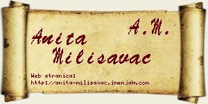 Anita Milisavac vizit kartica